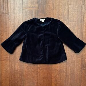 Peek Deep Dark Blue Velvet Kids Jacket, Perfect for Layering Size 12-18 Months